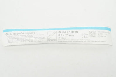 BD 381423 Insyte Autoguard Shielded IV Cath. 22Ga x 1.00inch x 35 mL/min (x)